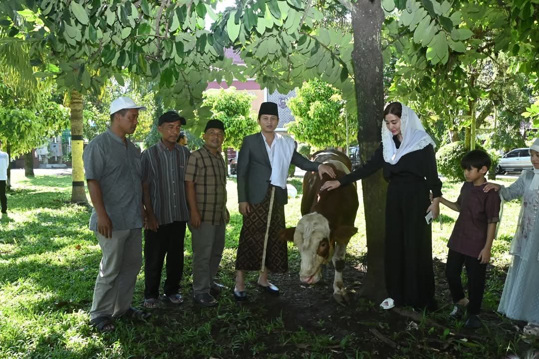 satu hewan khurbannya berupa Sapi berjenis Simental diberikan kepada warga di desa depok